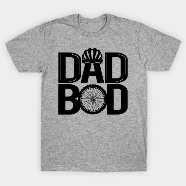 Cyclist Dad Bod Cycling Bicycle Fathers Best Dad Gift For Biking Dads T-Shirt by IloveCycling